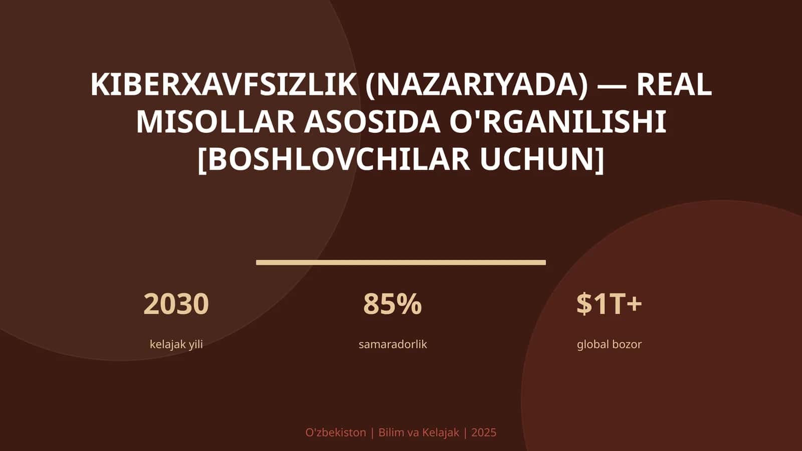 Kiberxavfsizlik (nazariyada) — real misollar asosida o'rganilishi [boshlovchilar uchun]
