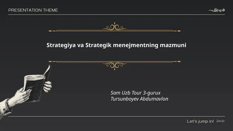Strategiya va Strategik menejmentning mazmuni