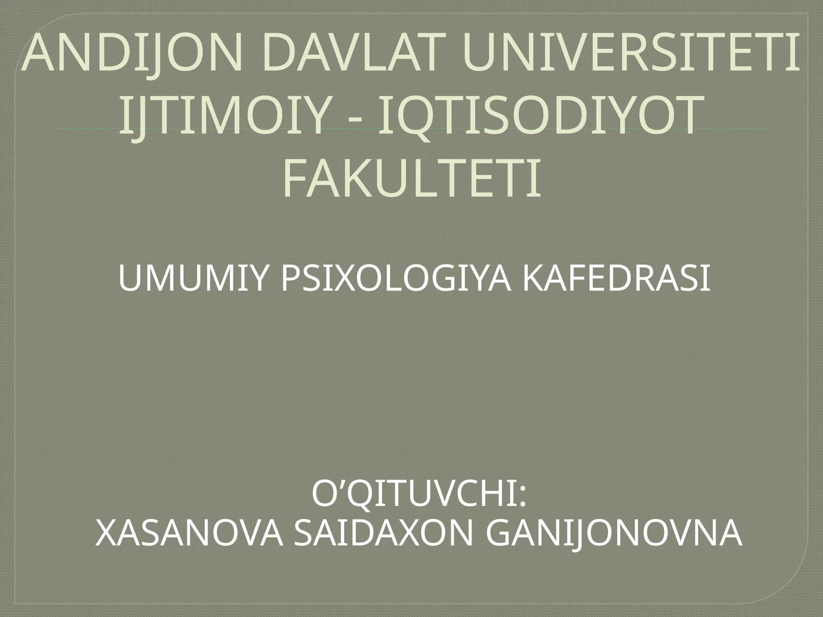 Umumiy psixologiya