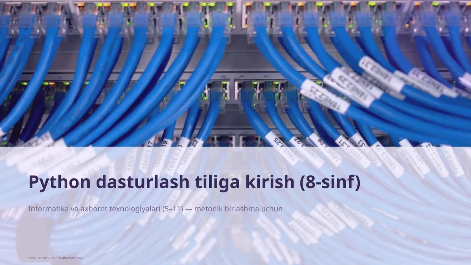 Python dasturlash tiliga kirish (8-sinf)