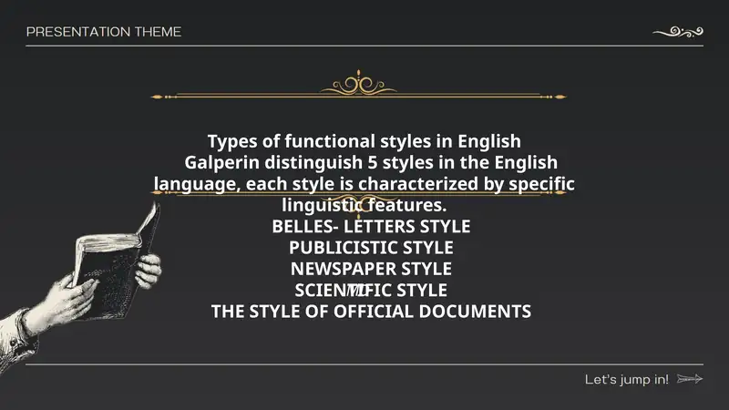 Types of functional styles in English