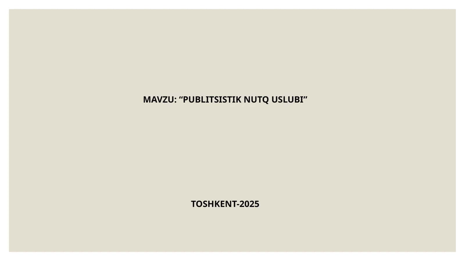 PUBLITSISTIK NUTQ USLUBI