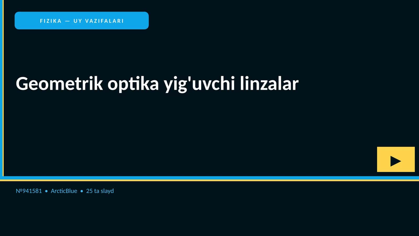 Geometrik optika yig'uvchi linzalar