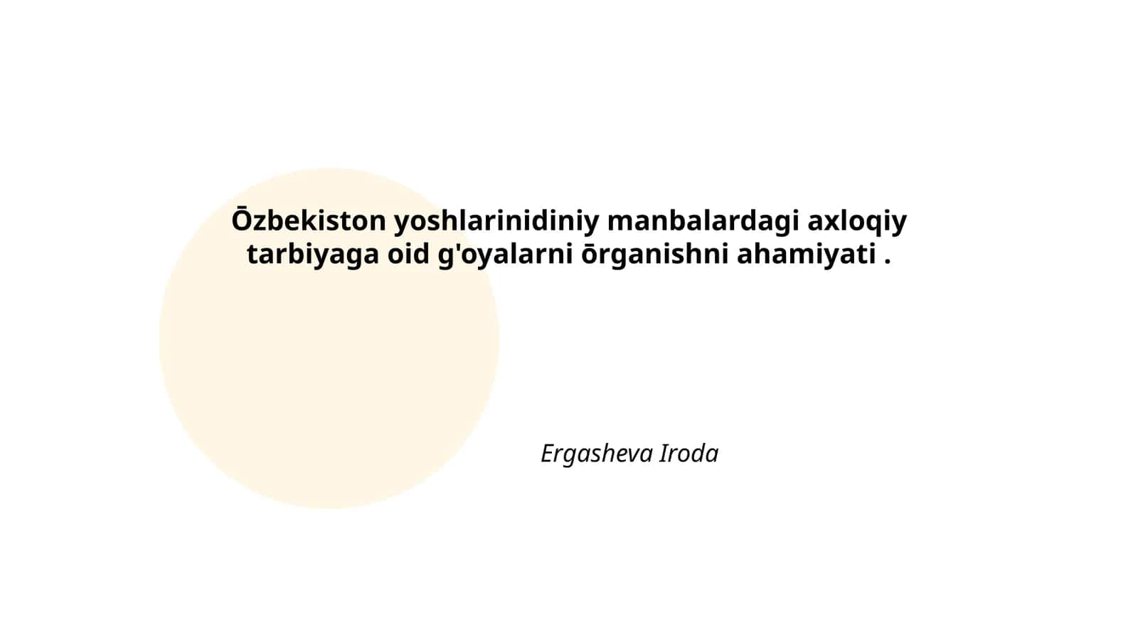 Axloqiy Tarbiya va Diniy Manbalar
