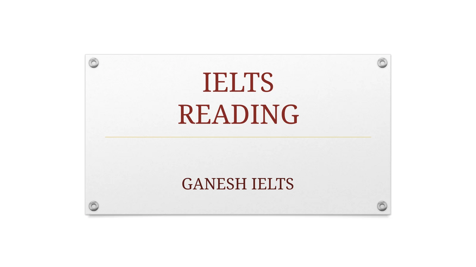 INGLIZ TILI IELTS READING