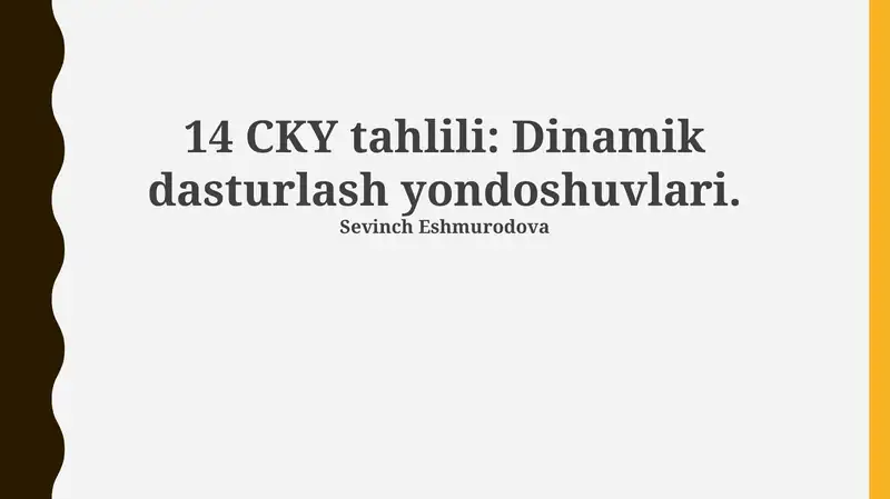 Murakkab Grammatiklar uchun Optimallashtirish