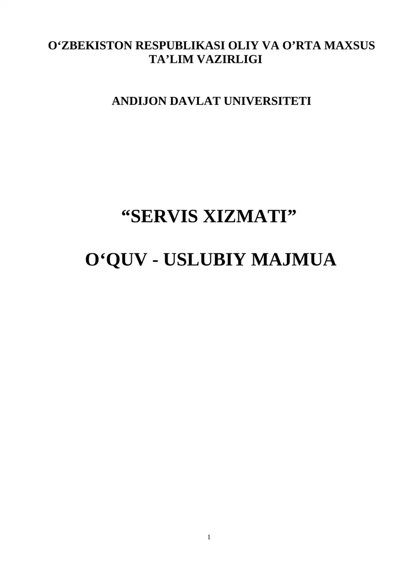 SERVIS XIZMATI