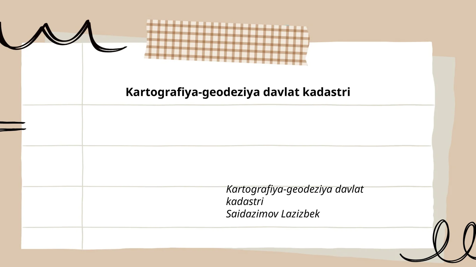Kartografiya-geodeziya davlat kadastri