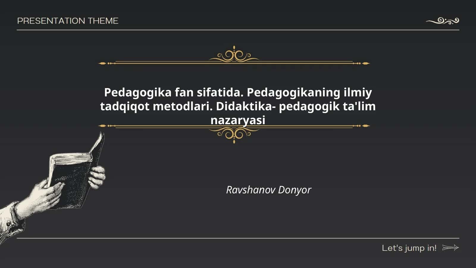 Pedagogika fan sifatida