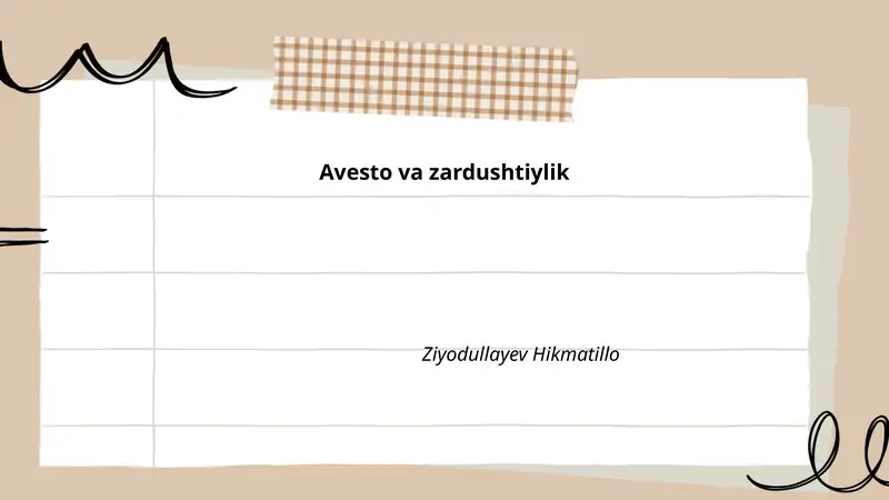 Avesto va zardushtiylik
