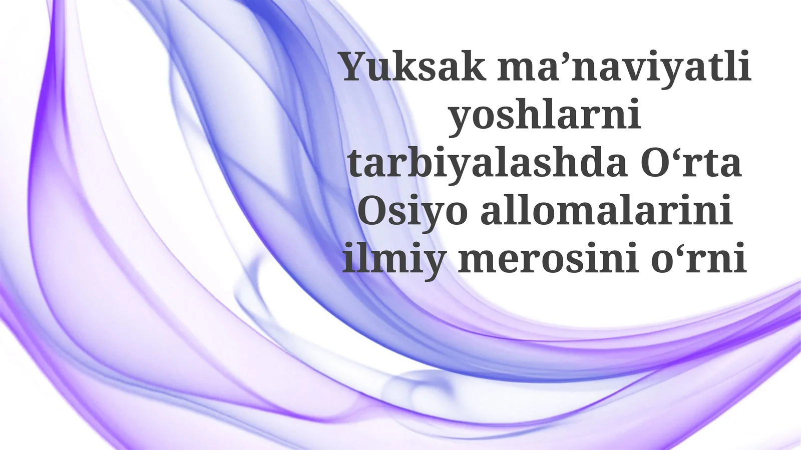 Markaziy Osiyo Olimlarining Hissalari