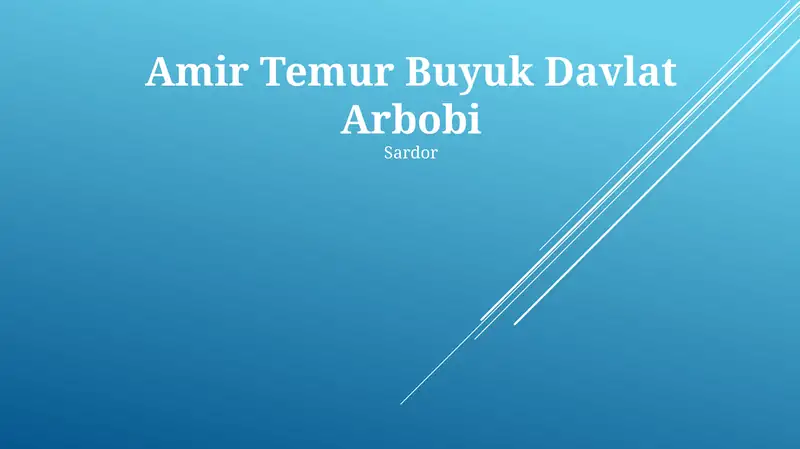 Amir Temur Buyuk Davlat Arbobi