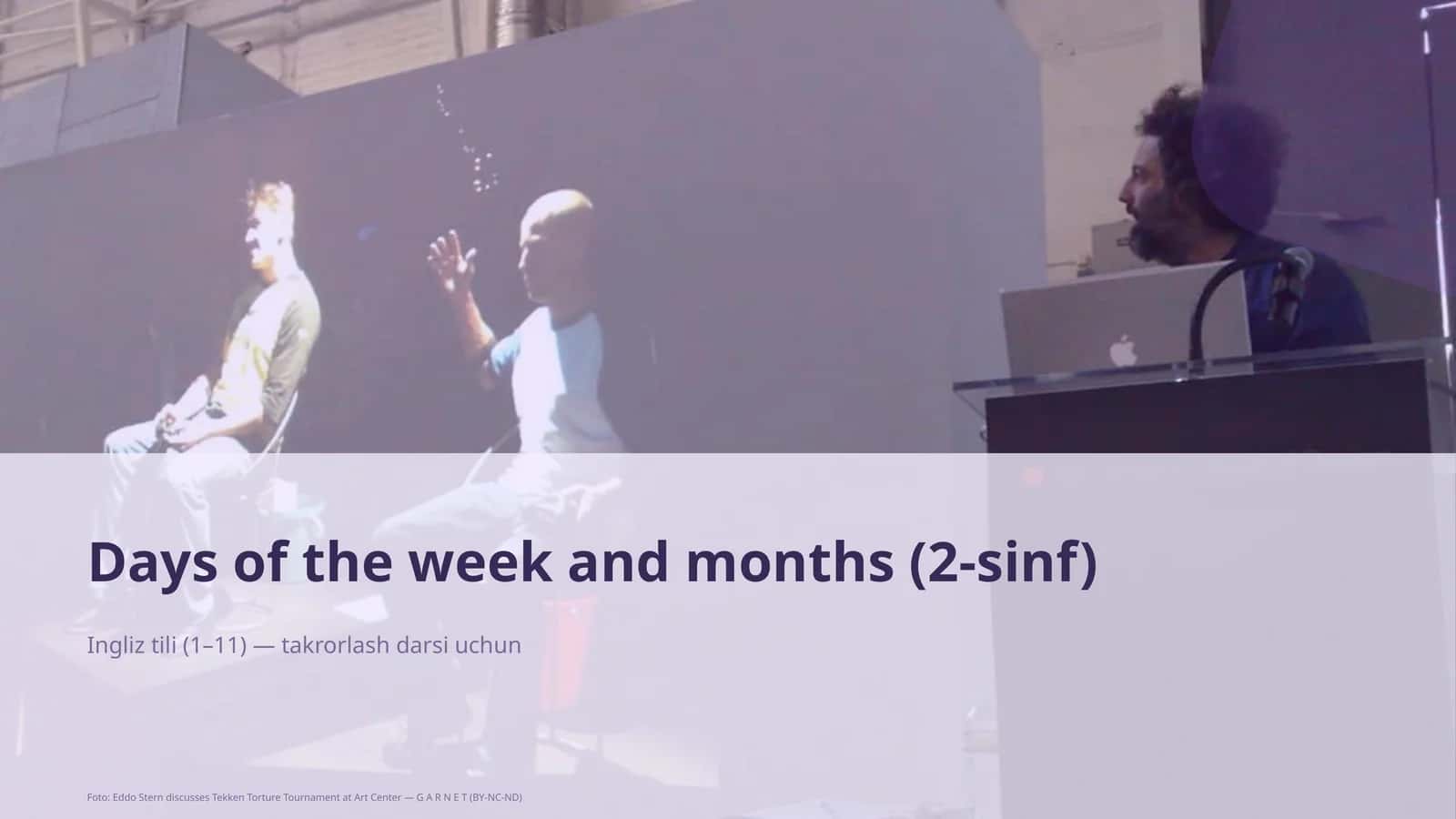 Days of the week and months (2-sinf)