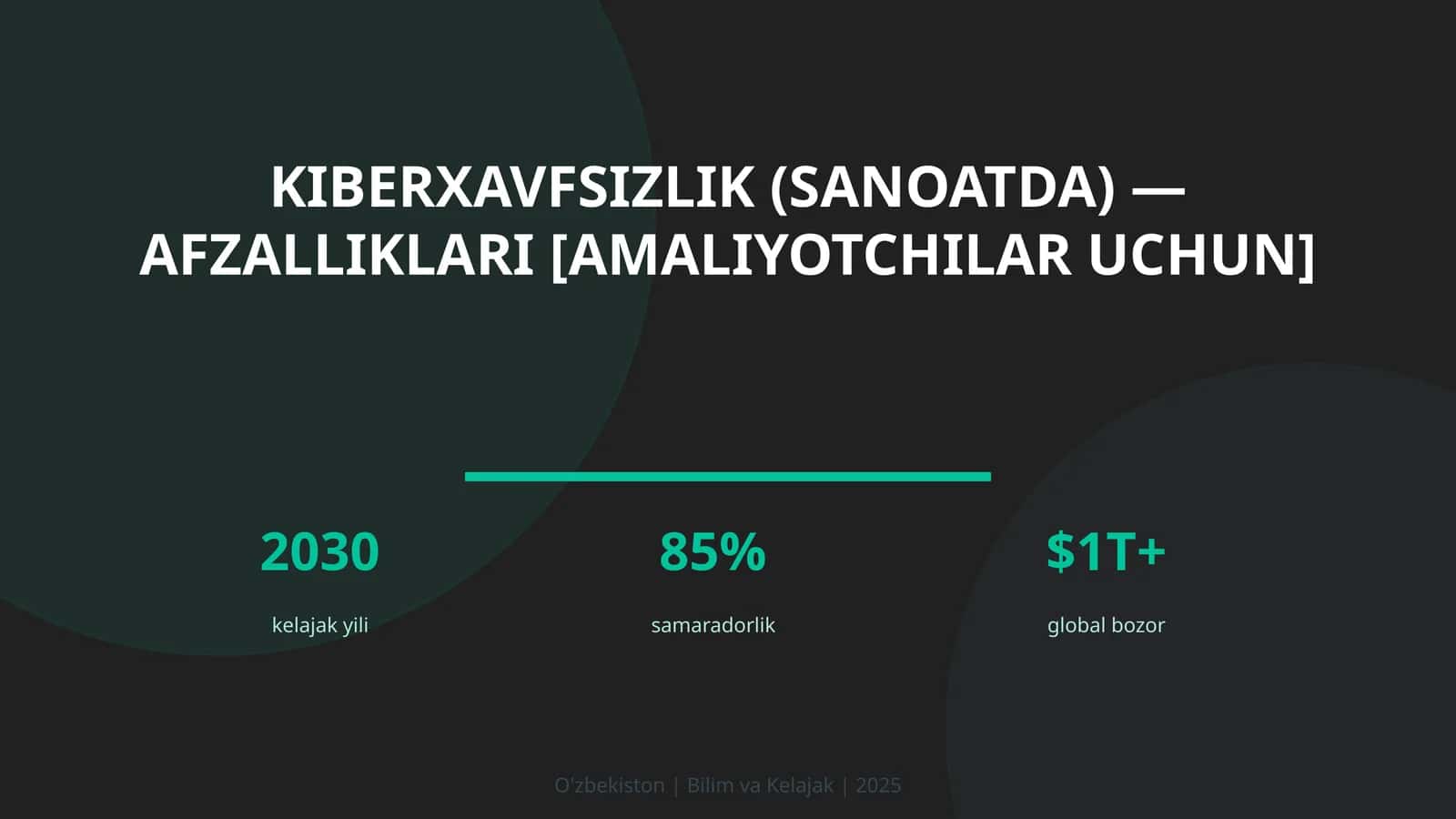Kiberxavfsizlik (sanoatda) — afzalliklari [amaliyotchilar uchun]