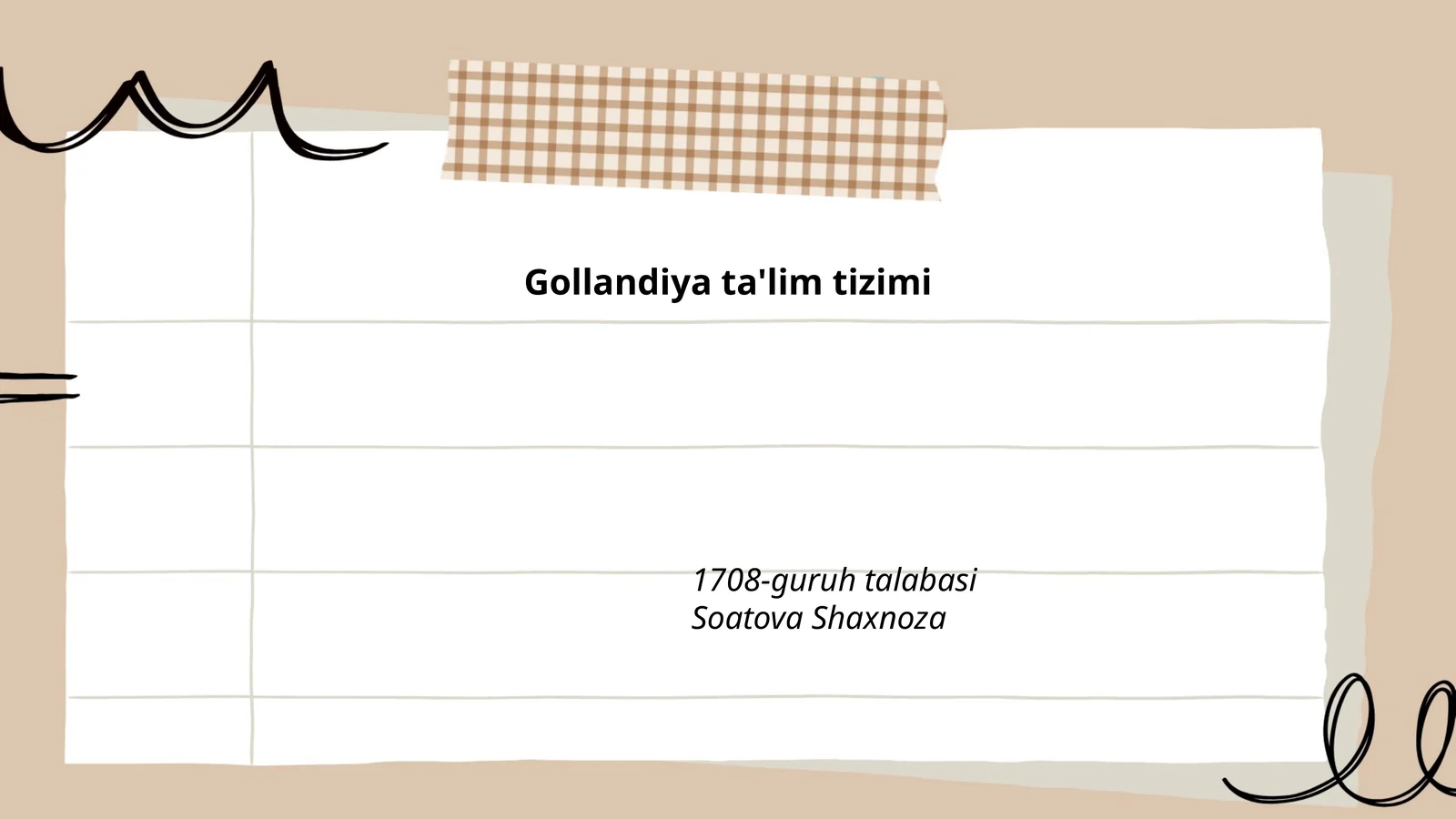 Gollandiya ta'lim tizimi