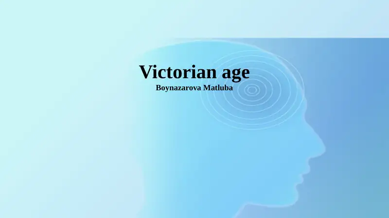 Victorian age
