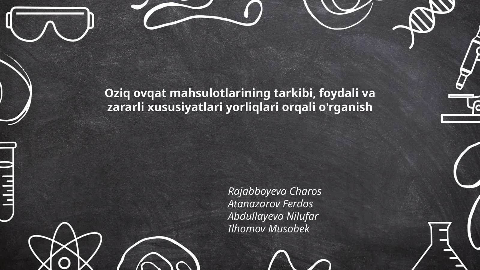 Oziq ovqat mahsulotlarining tarkibi, foydali va zararli xususiyatlari yorliqlari orqali o'rganish