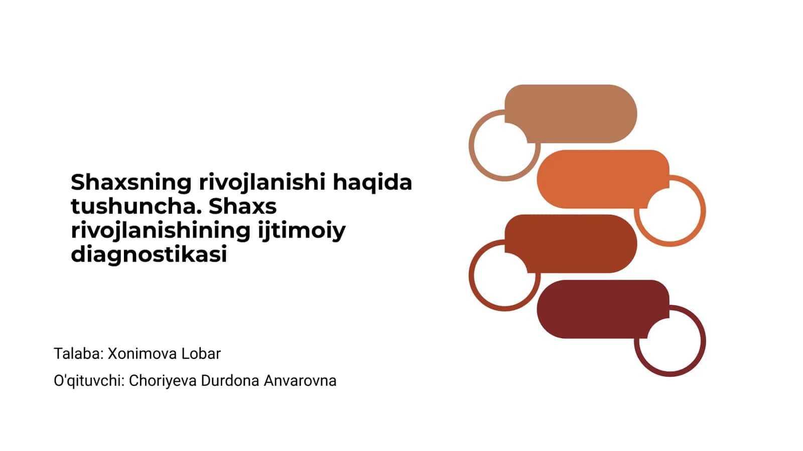 Shaxsning rivojlanishi haqida tushuncha