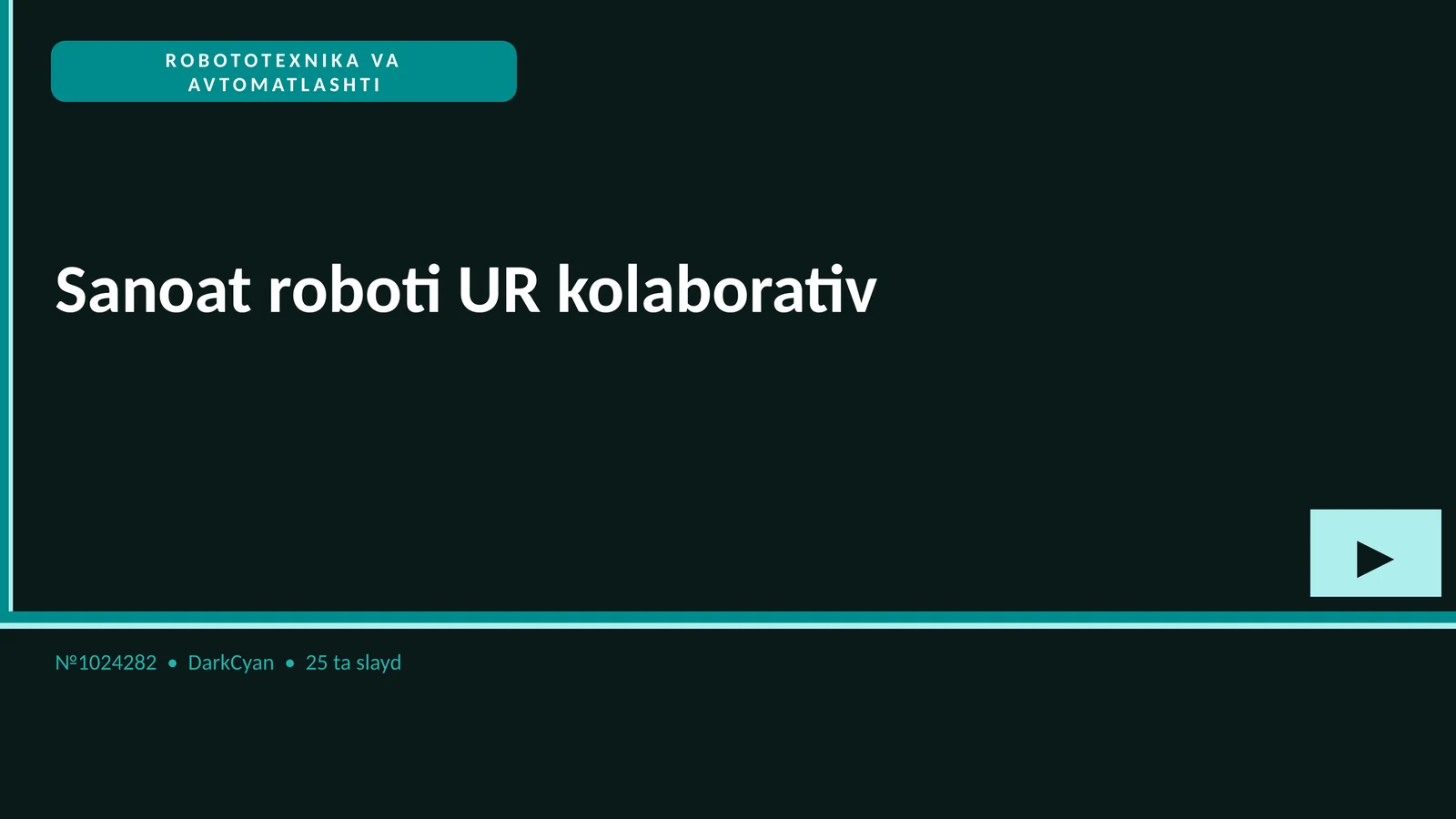 ROBOTOTEXNIKA VA AVTOMATLASHTI