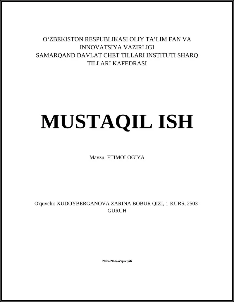 ETIMOLOGIYA