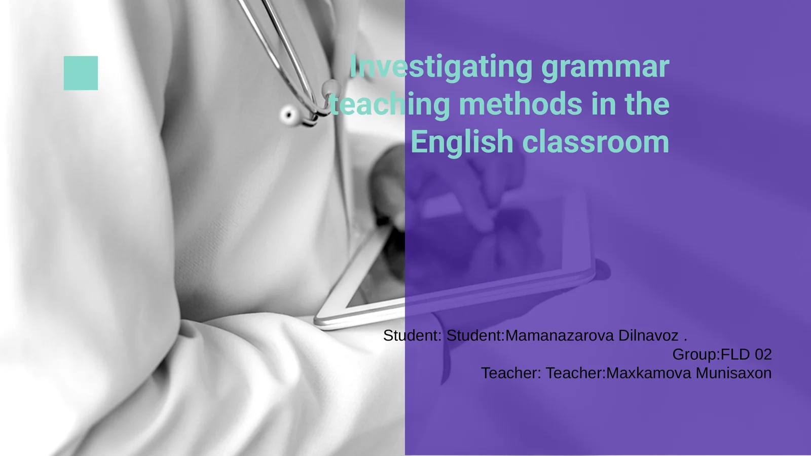 Investigating grammar teaching methods in the English classroom