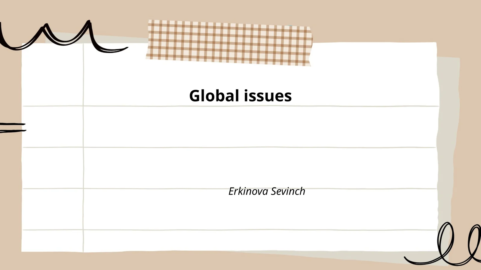 Global issues