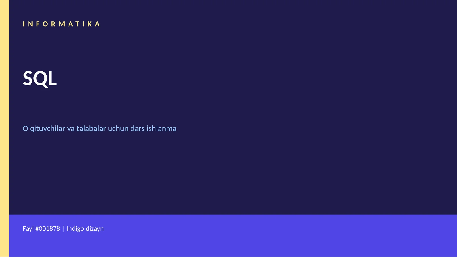 O'qituvchilar va talabalar uchun dars ishlanma