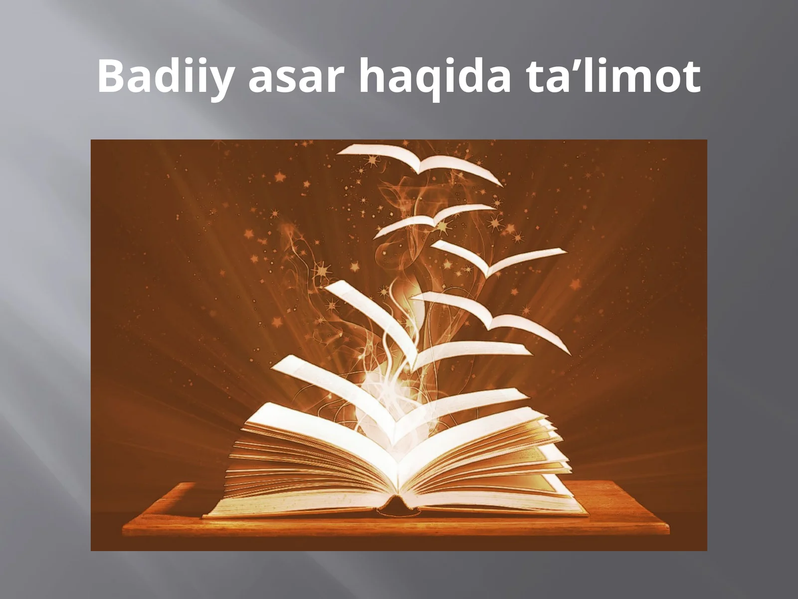 Badiiy asar haqida ta’limot