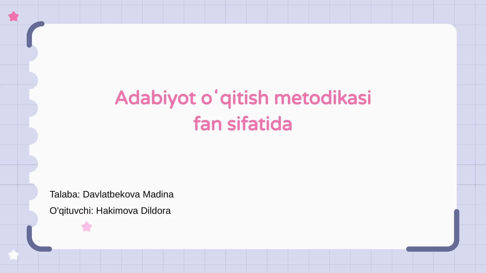 Adabiyot oʻqitish metodikasi