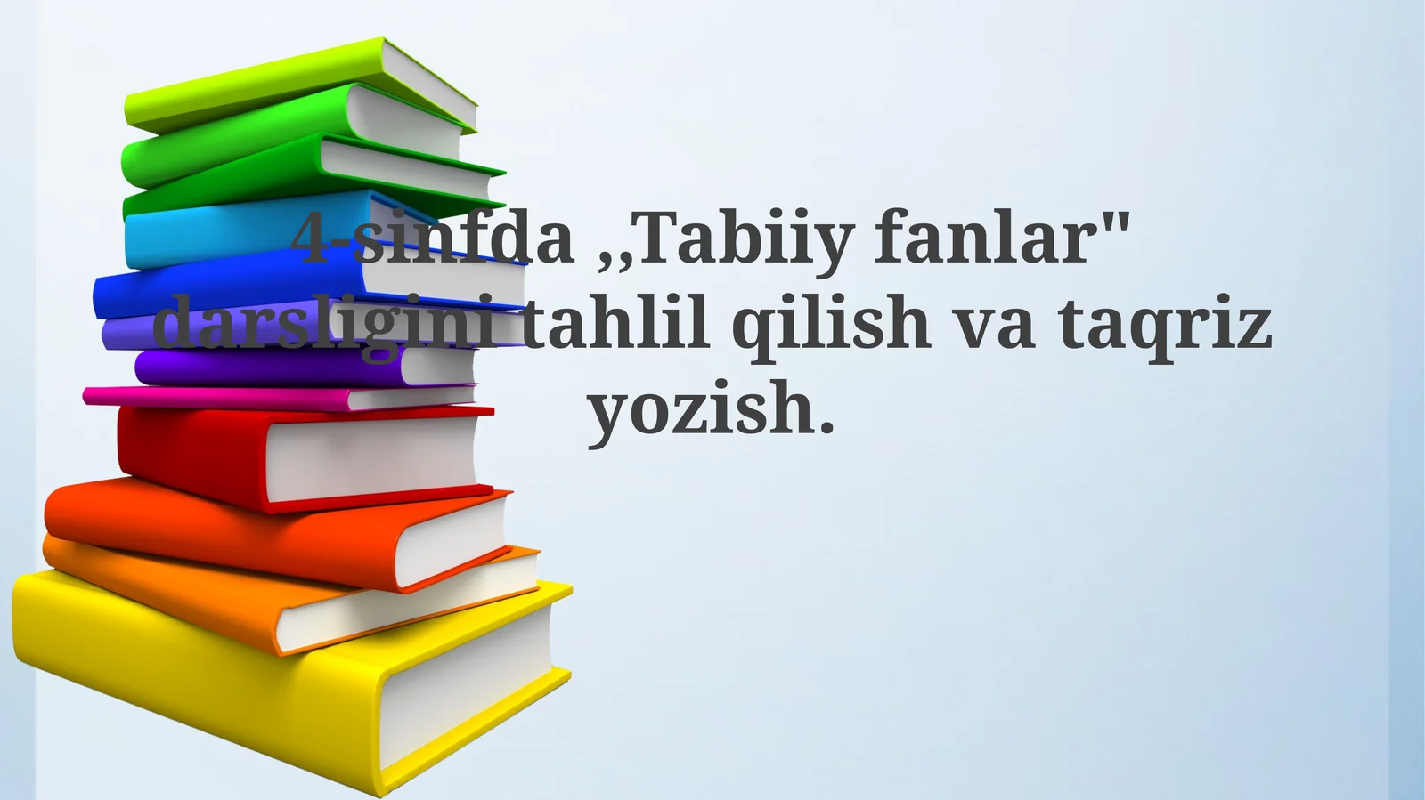 Tabiiyfanlar"darsligi