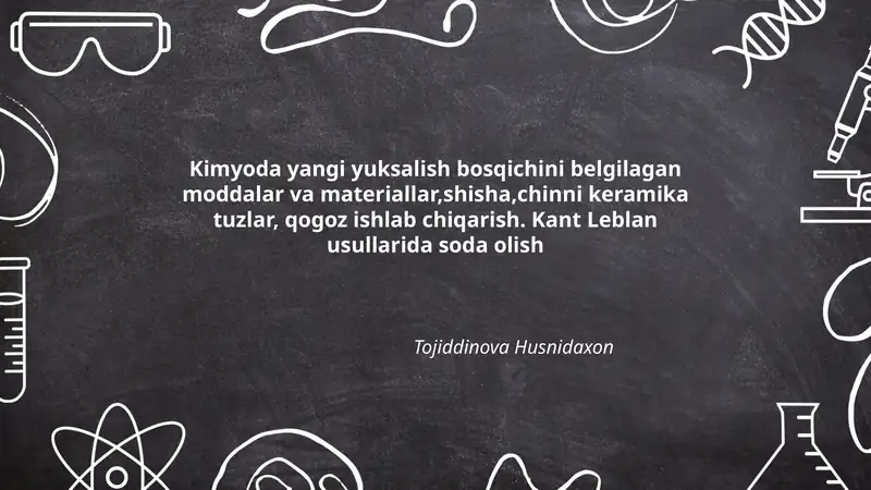 Kimyoda yangi yuksalish bosqichi