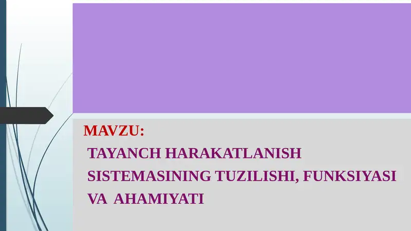 TAYANCH HARAKATLANISH SISTEMASI