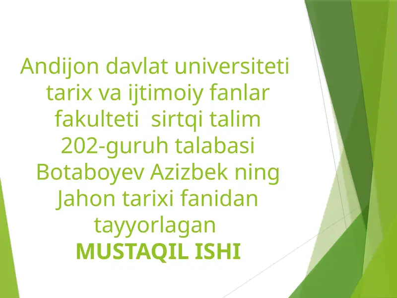 Andijondavlat universiteti tarix vaijtimoiy fanlar fakulteti