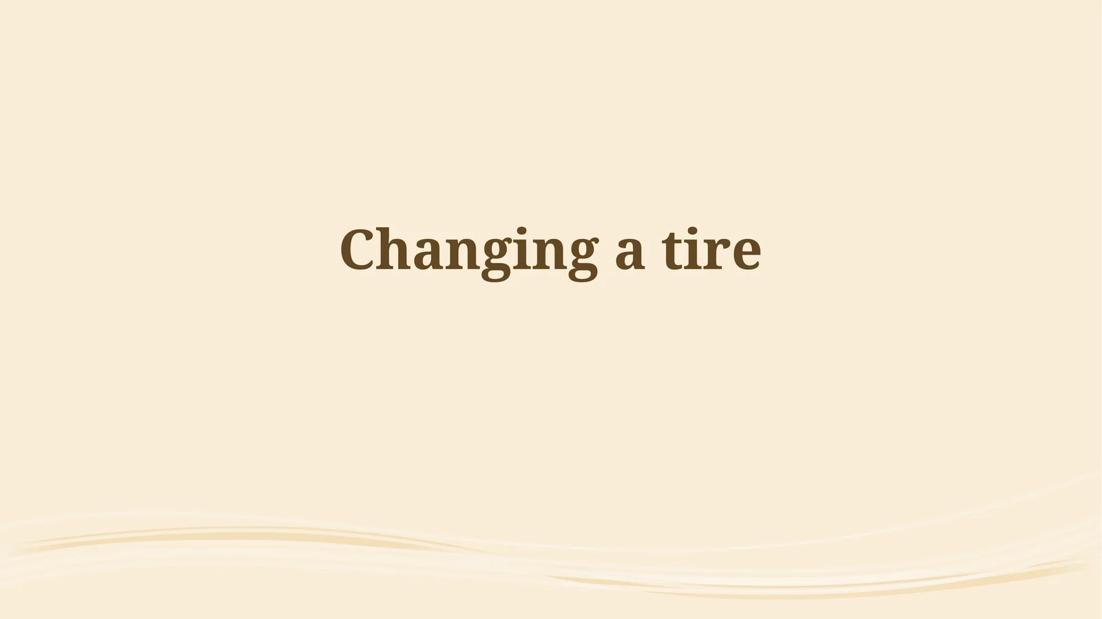 Changing a tire