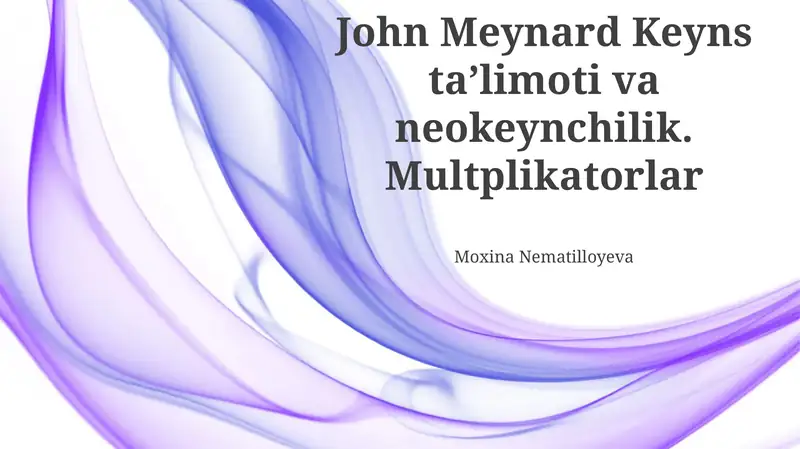 Jon Meynard Keyns ta'limoti va Neo-Keynsianizm