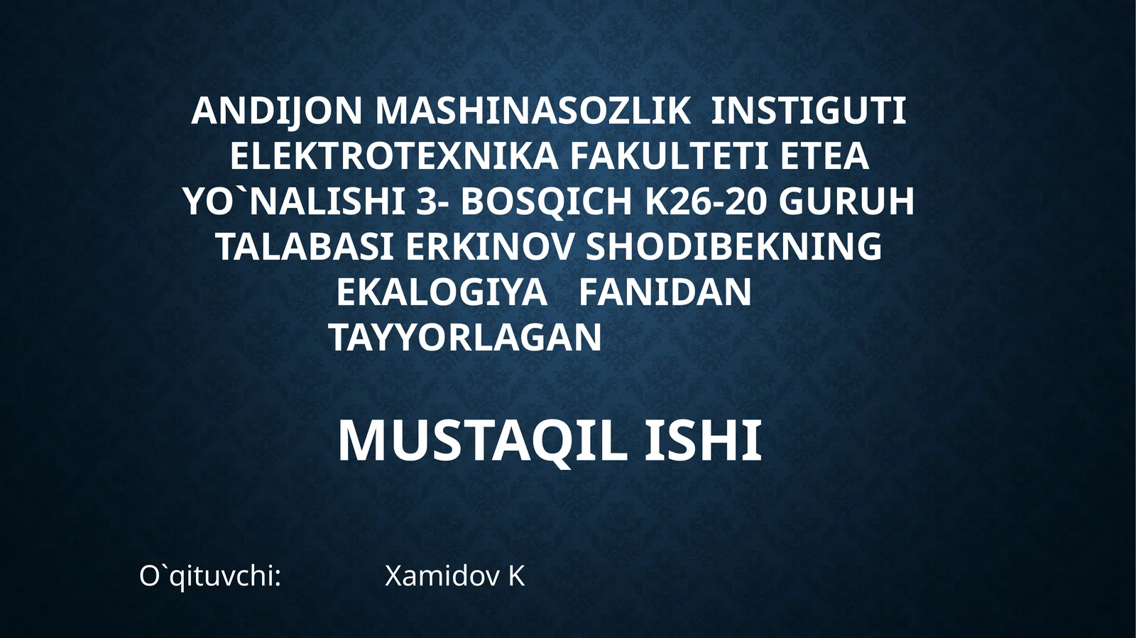 Urbanizatsiya atrof muhit