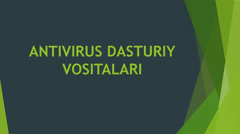 Antivirus dasturiy vositalari