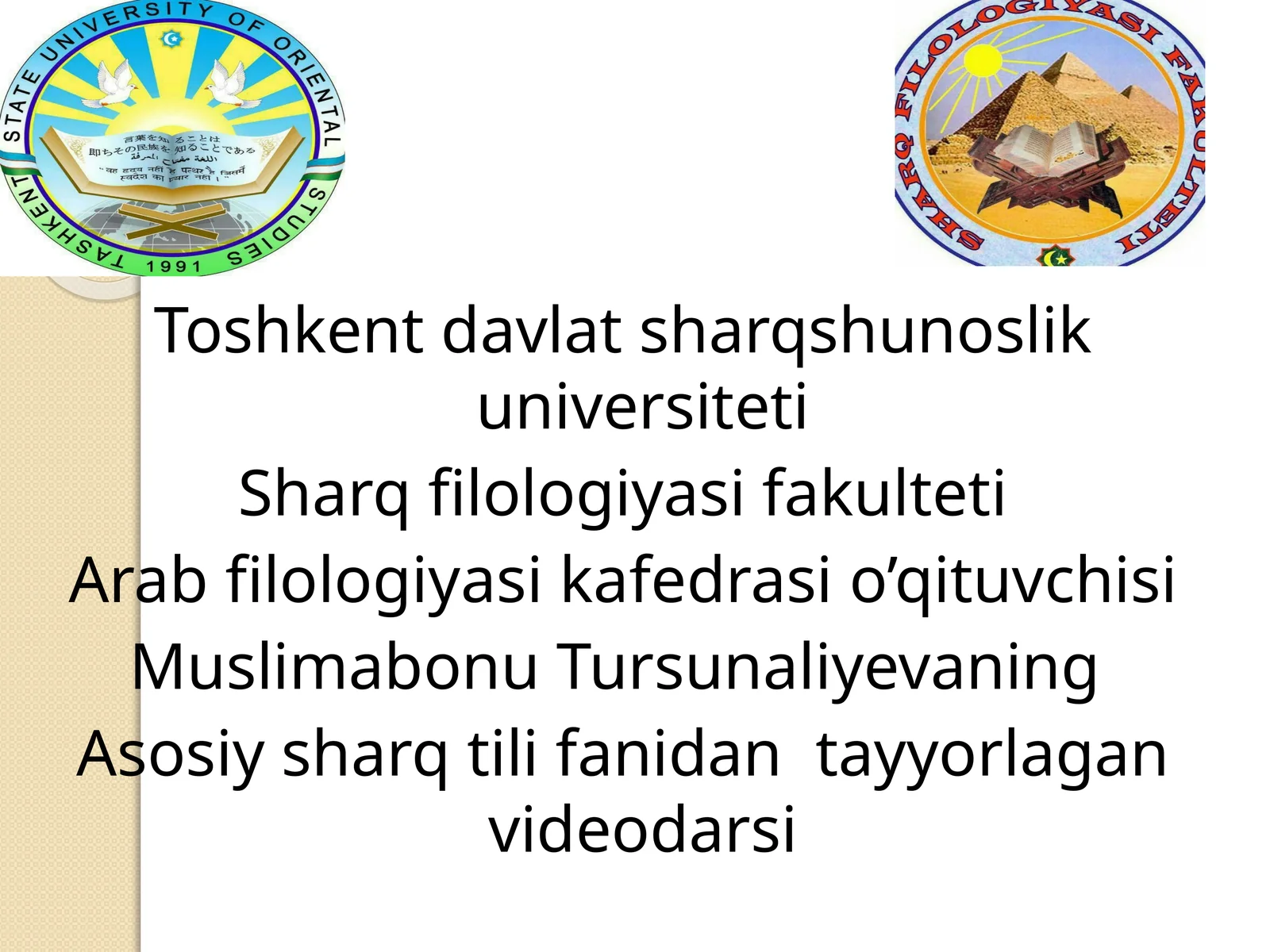 IKKI YOQLAMA NOTO’G’RI FE’LLARNING O’TGAN ZAMONDATUSLANISHI (1-qism)