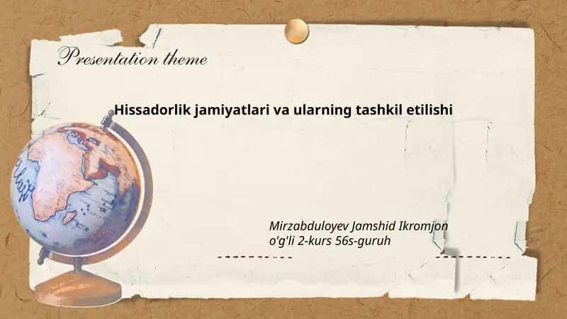Hissadorlik jamiyatlari va ularning tashkil etilishi