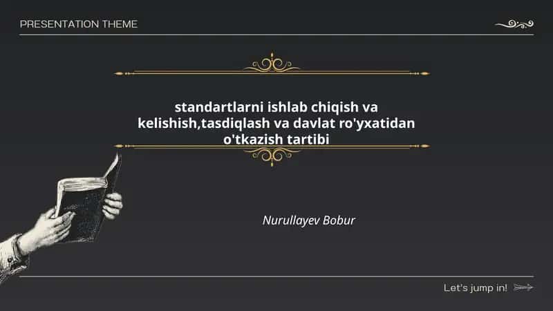 Standartlarni ishlab chiqish va kelishish, tasdiqlash va davlat ro'yxatidan o'tkazish tartibi