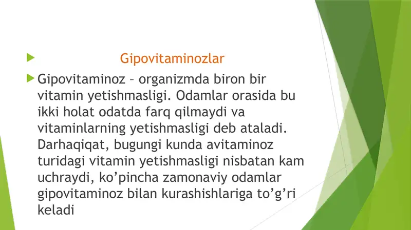 Gipovitaminozlar
