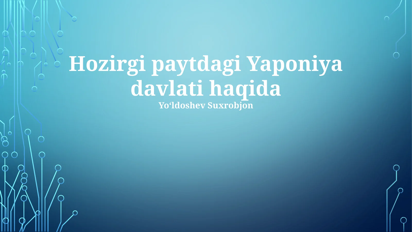 Yaponiya davlati haqida