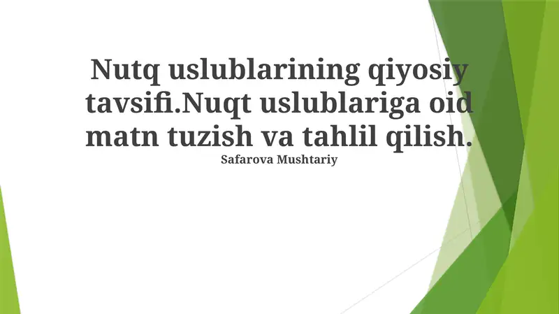 Badiiy nutq uslubi
