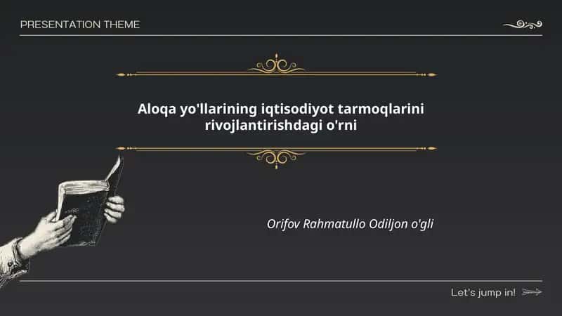 Aloqa yo'llarining iqtisodiyot tarmoqlarini rivojlantirishdagi o'rni