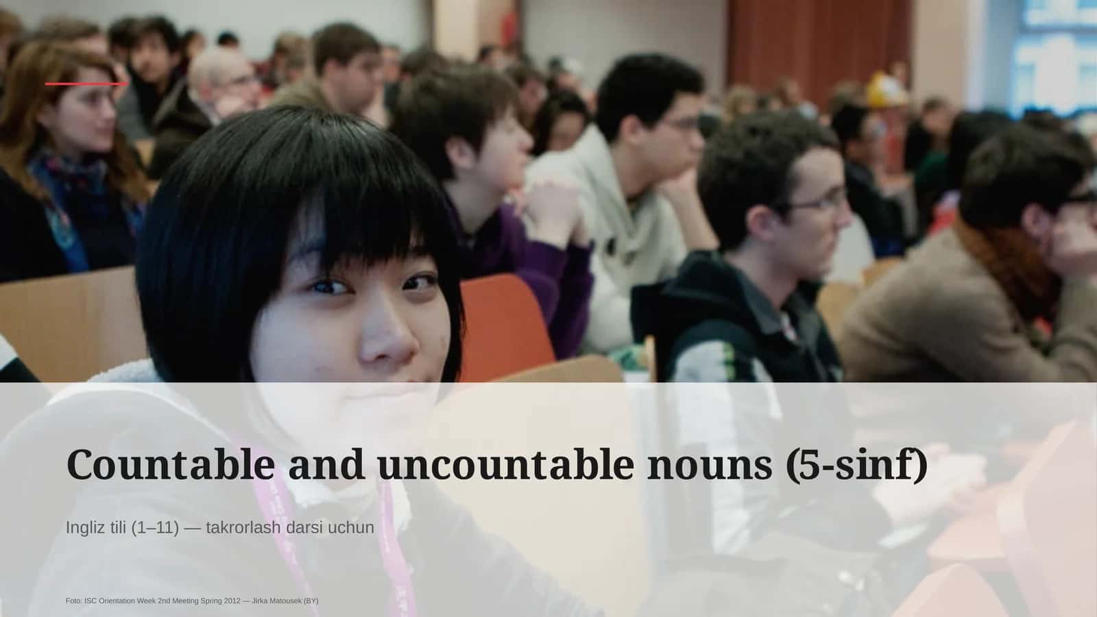 Countable and uncountable nouns (5-sinf)