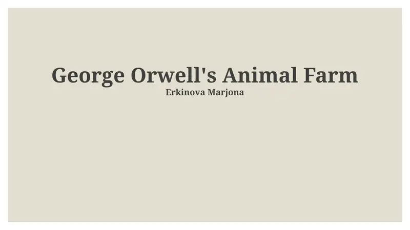 Animal Farm