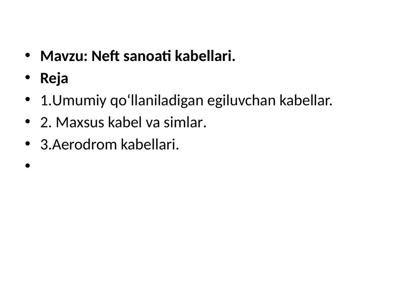 Neft sanoati kabellari
