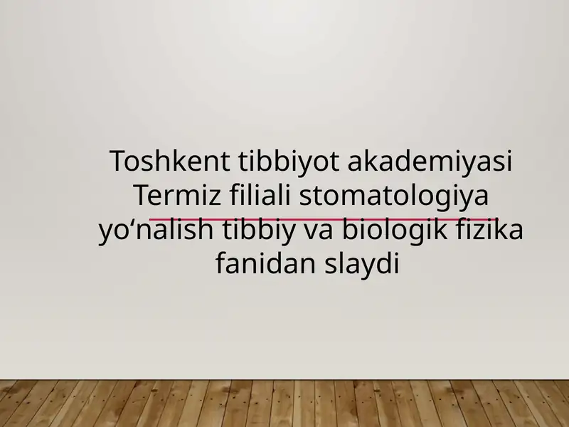 Optik kvant generatorlar. Lazerlar va uni tibbiyotda qoʻllanilishi