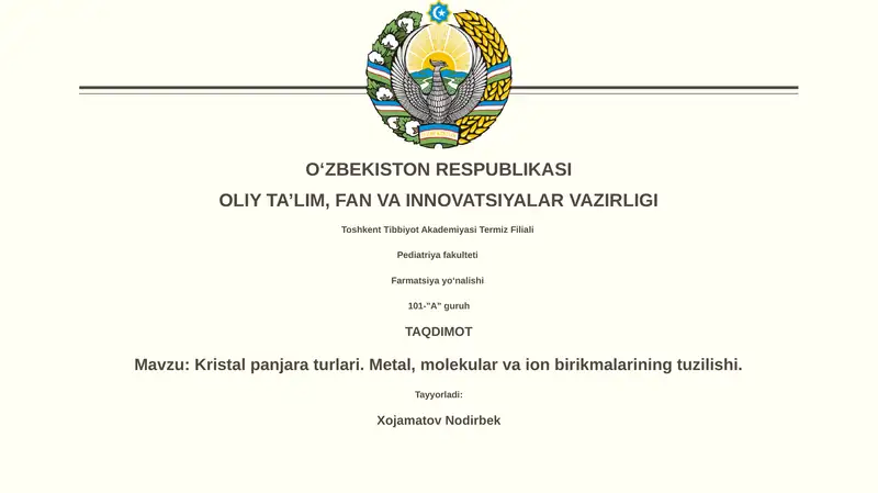 Kristal panjara turlari