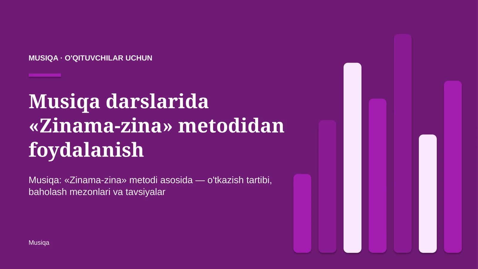 musiqa darslarida zinama zina metodidan foydalanish 8157